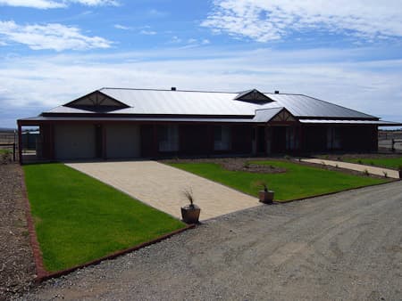 Completed residential instant lawn installation