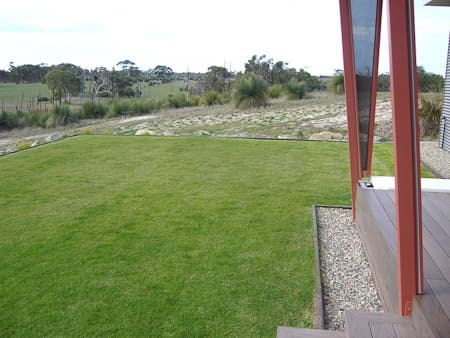Completed residential instant lawn installation